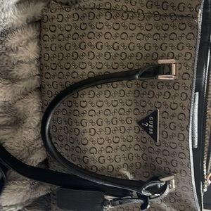 Guess black and white bag